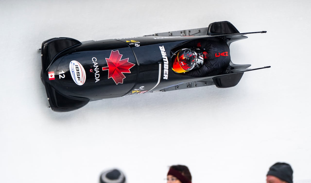A two-woman bobsleigh.